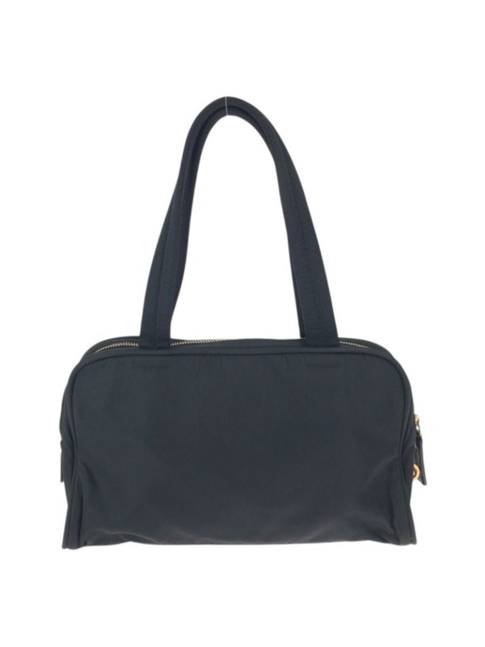 Prada Tessuto Black Gold Nylon Tote Mini Boston Bag - Picture 2 of 9